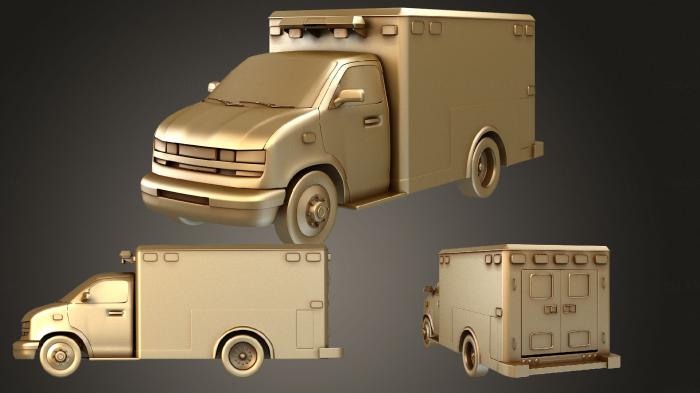 نموذج ثلاثي الأبعاد لآلة CNC السيارات والنقل سيارة إسعاف V4 OBJ